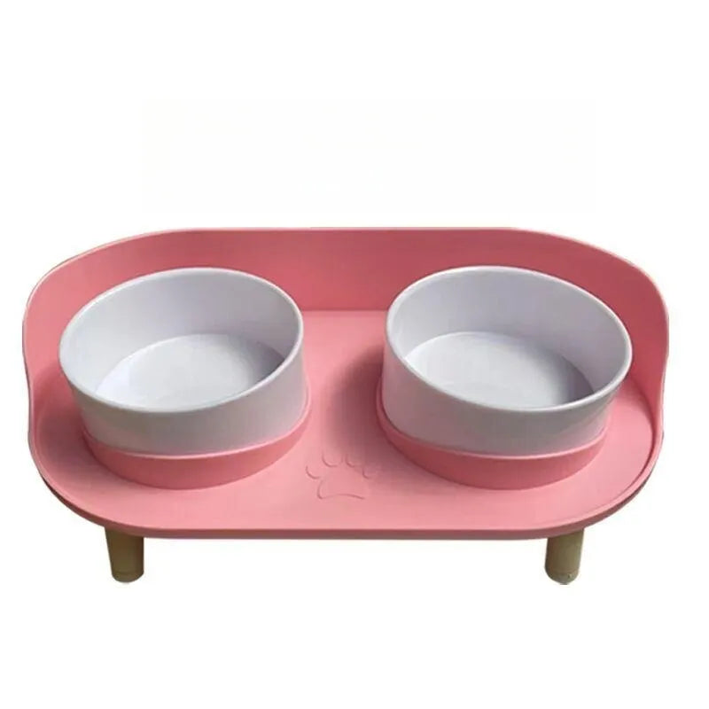 Pink Elevated dog bowl 