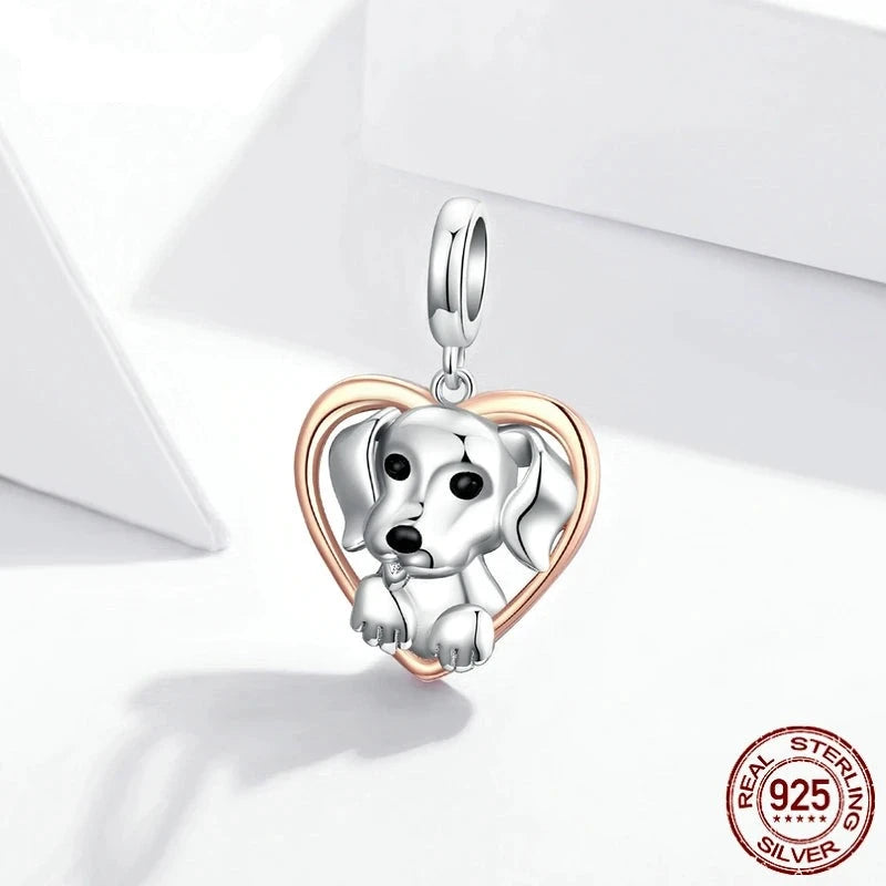 925 Sterling Silver Puppy Charm