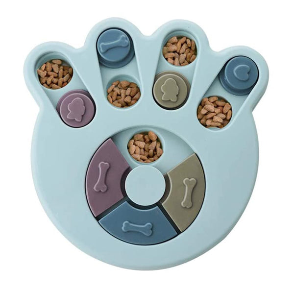 Blue Innovative Dog Puzzle Feeder