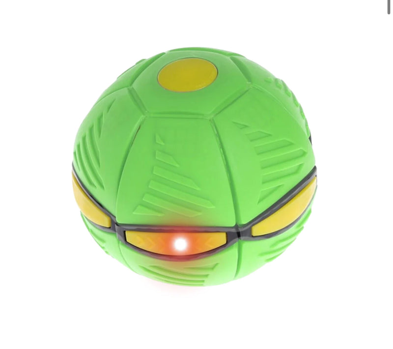 Magic Flying Saucer Ball green with lights