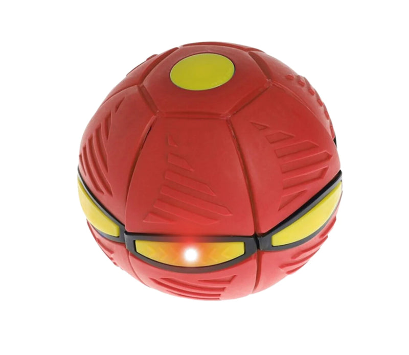 Magic Flying Saucer Ball red with lights