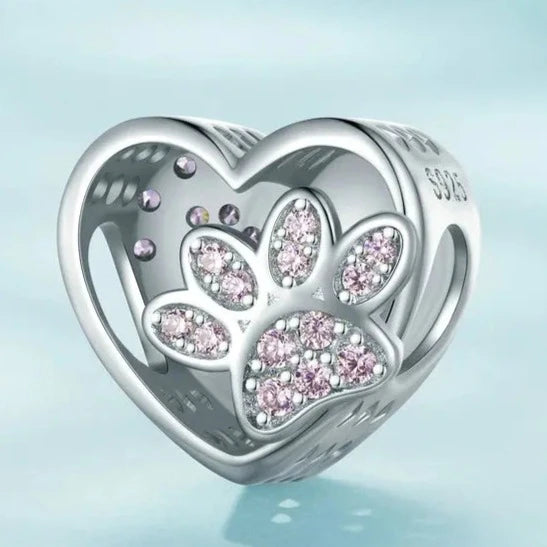 Engraving Paw Print Charm