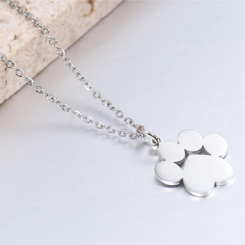 Silver Dog Paw Necklace