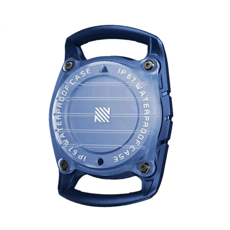 Waterproof AirTag Dog Collar Holder blue for keeping your dog safe everywhere all the time. 