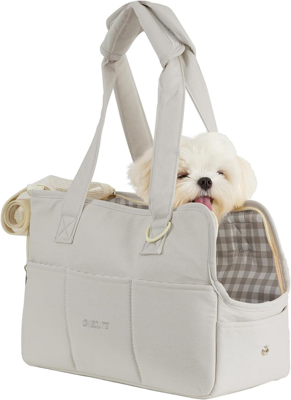 Dog carrier bag allows you to take you dog everywhere you go.