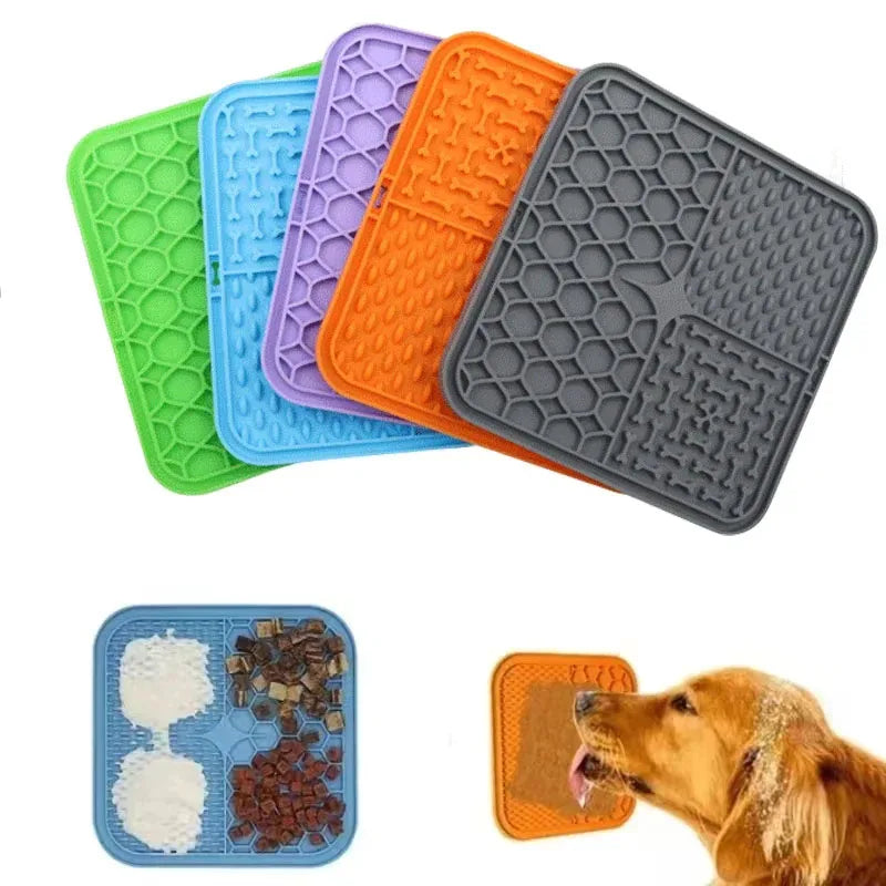 Dog licking mat is a must have to keep your dog entertained for a long time.