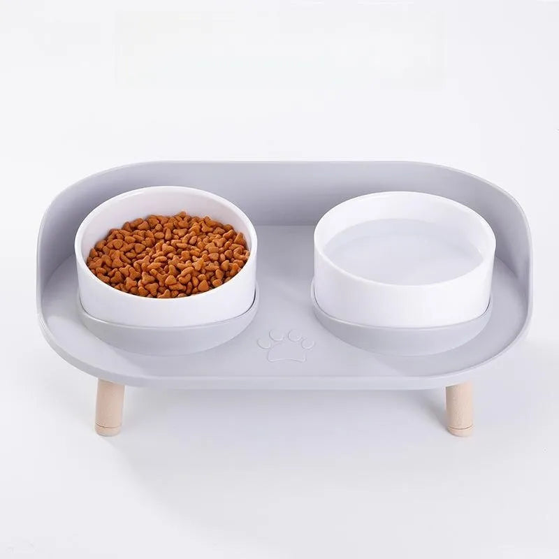 Grey Elevated dog bowl