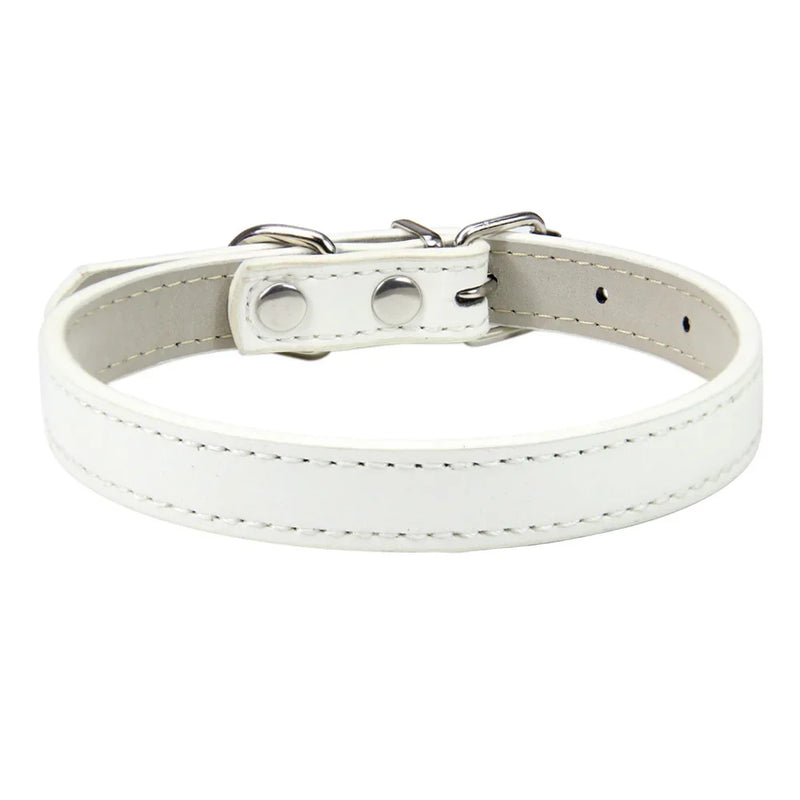 Adjustable Pet Collar white - Tail Vibes