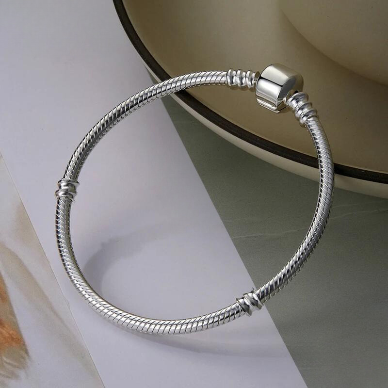 A large silver bracelet 