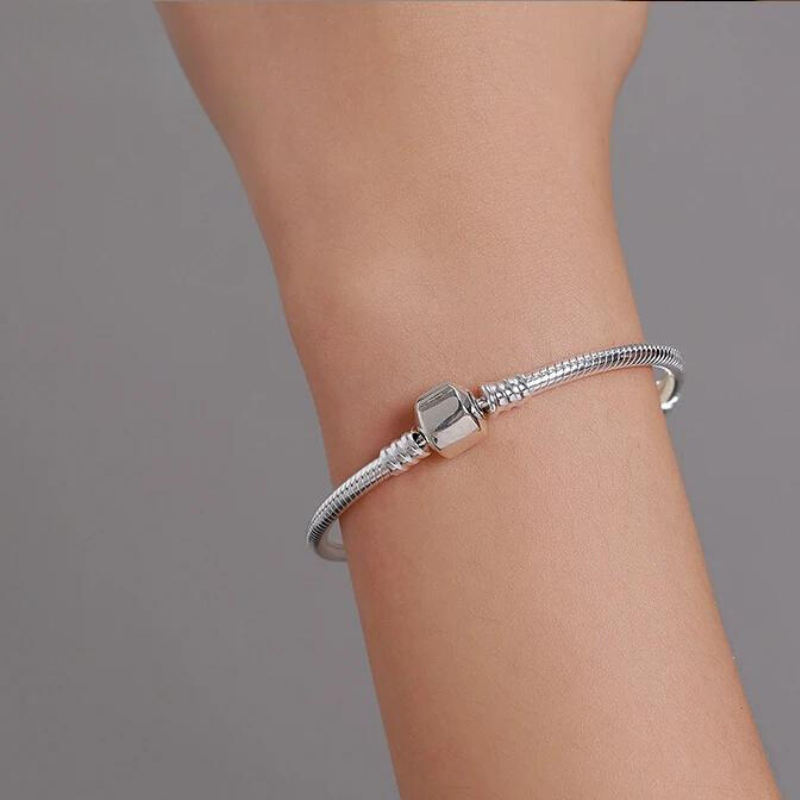 A small silver bracelet 