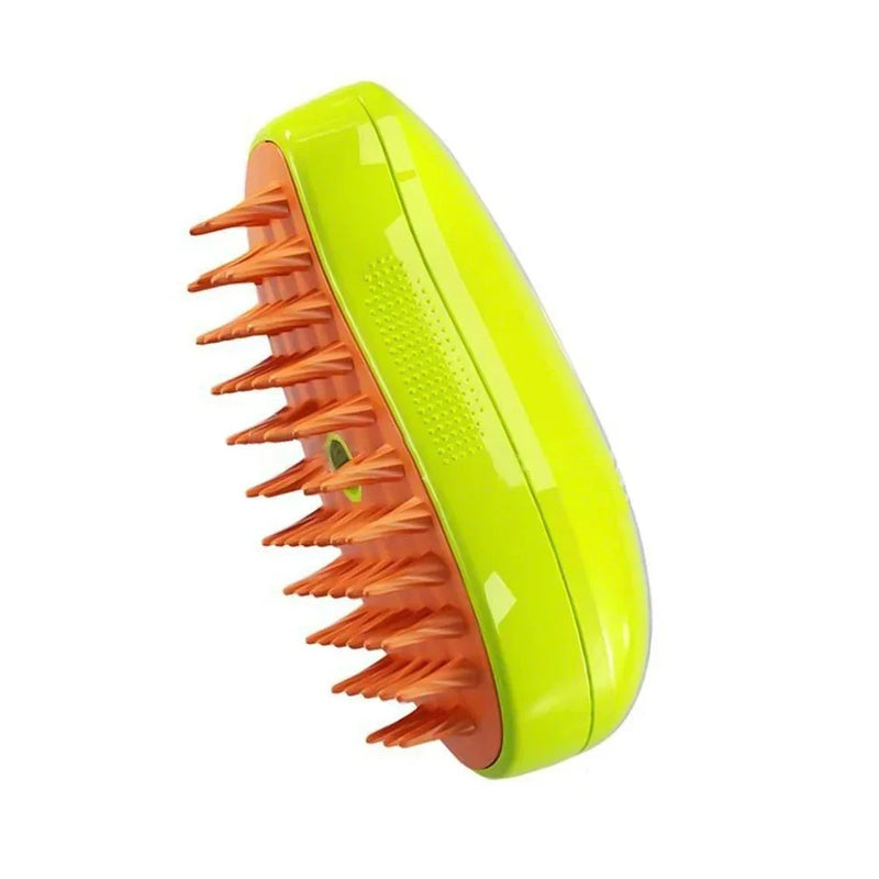 Steam pet brush helps to brush your pet removing the loose hair.