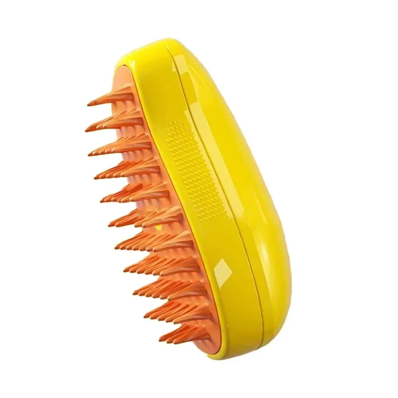 Steam pet brush helps to brush your pet removing the loose hair.