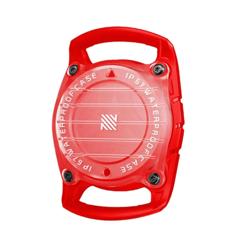 Waterproof AirTag Dog Collar Holder red for keeping your dog safe everywhere all the time. 